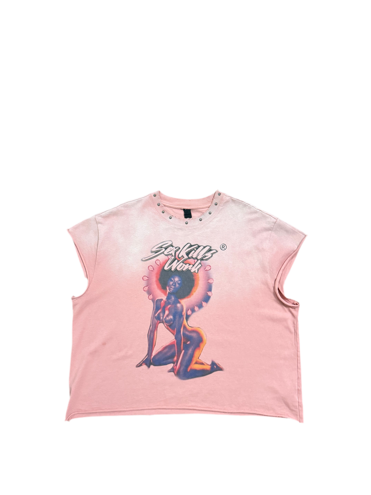 SKW AfroGirl Cut-off Tee