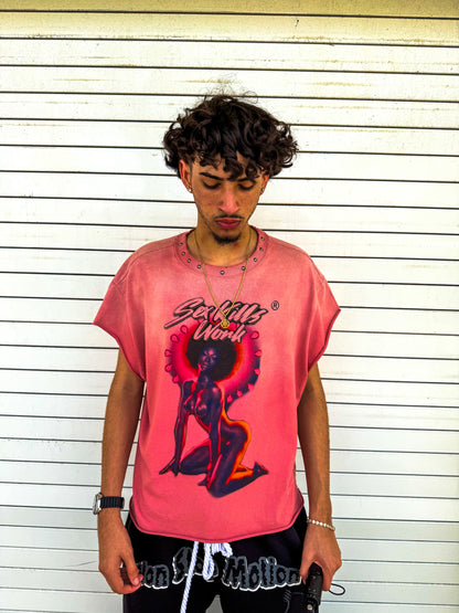 SKW AfroGirl Cut-off Tee
