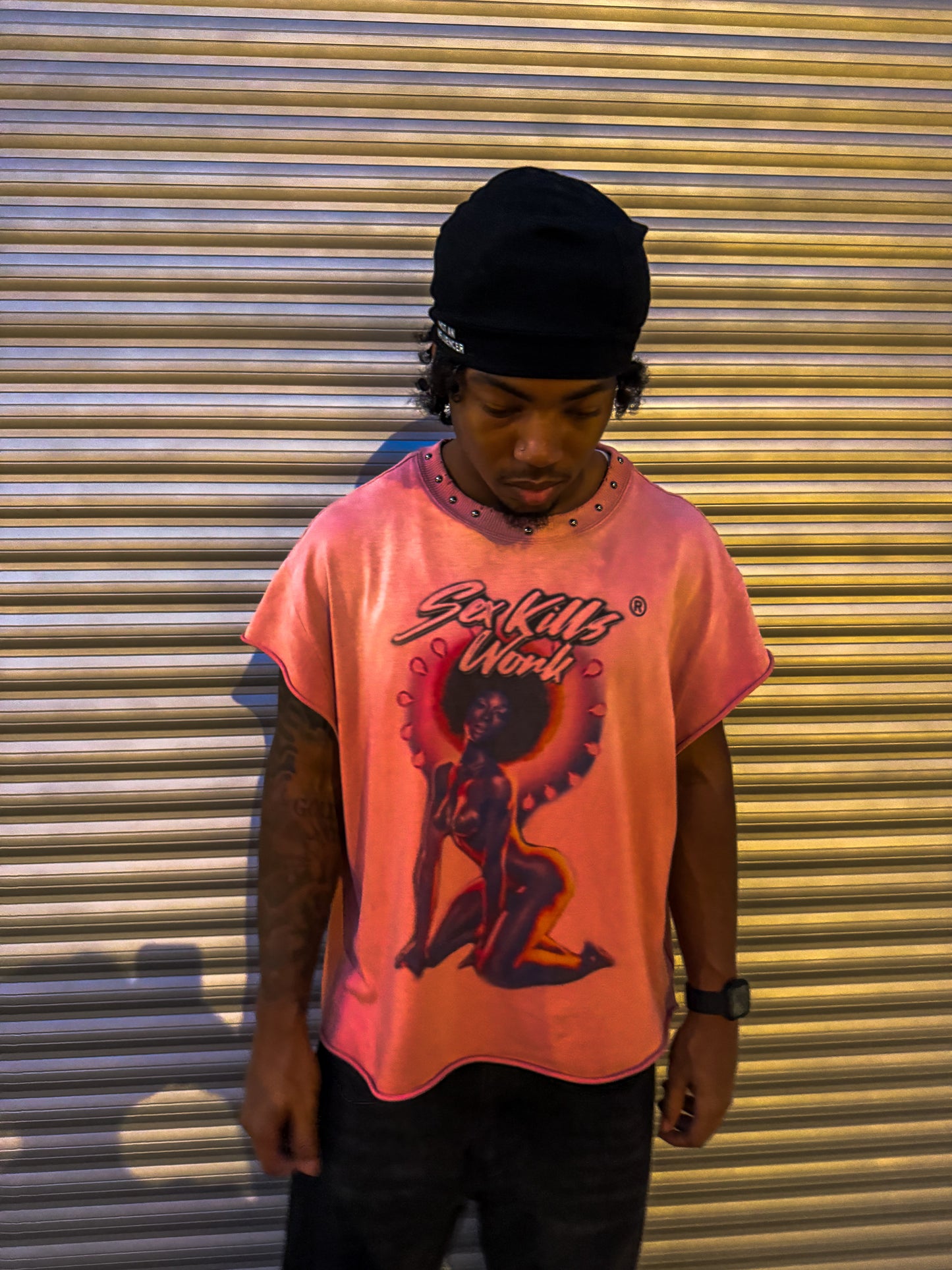 SKW AfroGirl Cut-off Tee