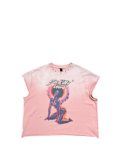 SKW AfroGirl Cut-off Tee
